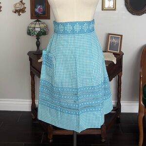 Blue Gingham Vintage Apron
